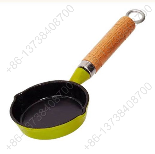 Cast Iron Skillet Flat Bottom Omelette Pan With Handle Round Small Egg Frying Pan For Eggs Omelets Pancakes