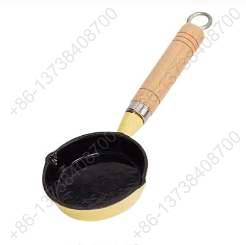 Cast Iron Skillet Flat Bottom Omelette Pan With Handle Round Small Egg Frying Pan For Eggs Omelets Pancakes