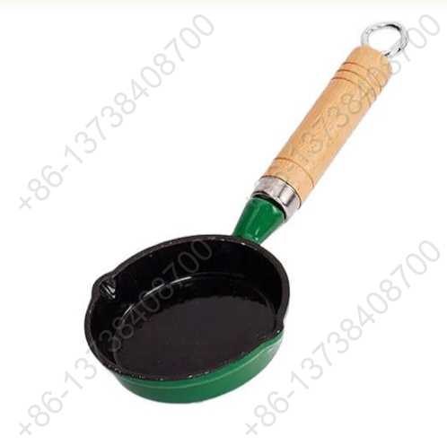Cast Iron Skillet Flat Bottom Omelette Pan With Handle Round Small Egg Frying Pan For Eggs Omelets Pancakes