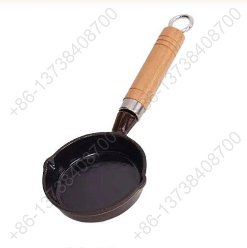Cast Iron Skillet Flat Bottom Omelette Pan With Handle Round Small Egg Frying Pan For Eggs Omelets Pancakes